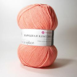 Пряжа ПЕХОРКА Народная классика // 106 // 123 // Фламинго