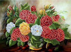 КБ-276 Схема для вышивания бисером ТМ Наследие "Королевские розы"