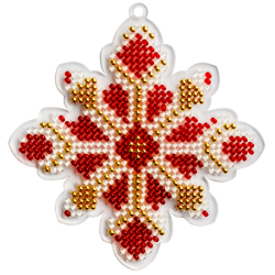 Набор для вышивания бисером на пластиковой основе ВОЛШЕБНАЯ  СТРАНА FLPL-021 8*8.5см