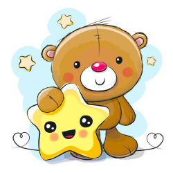 Ag 2339 Алмазная мозаика Гранни "Медвежонок со звездой"