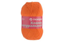 Пряжа ПЕХОРКА Хлопок натуральный 425м // 037 // 284 // Оранжевый