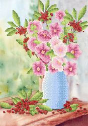 КБ-389 Схема для вышивания бисером ТМ Наследие "Мальва с калиной"