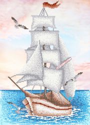 КБ-394 Схема для вышивания бисером ТМ Наследие "Парусник на закате"