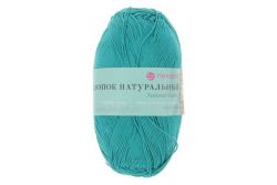 Пряжа ПЕХОРКА Хлопок натуральный 425м // 037 // 515 // Зелёная бирюза