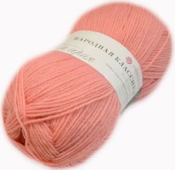 Пряжа ПЕХОРКА Народная классика // 106 // 351 // Светлый коралл
