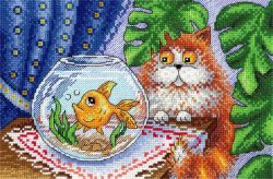 НВ-721 Набор для вышивания М.П.Студия "Пушистый наблюдатель"
