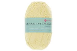 Пряжа ПЕХОРКА Хлопок натуральный 425м // 037 // 53 // Светло-желтый