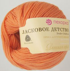 Пряжа ПЕХОРКА Ласковое детство // 070 // 186 // Манго