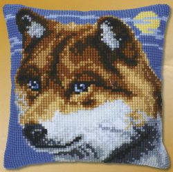 PN-0008511 Подушка "Волк в сумерках" (Vervaco)