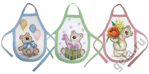 12.001.03 Набор для изготовления фартучков на бутылки Марья Искусница "С праздником!" по рис. О. Куреевой, 3 шт