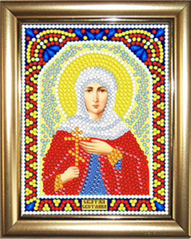 ИМРА5-025 Алмазная мозаика ТМ НАСЛЕДИЕ с рамкой "Святая Светлана"