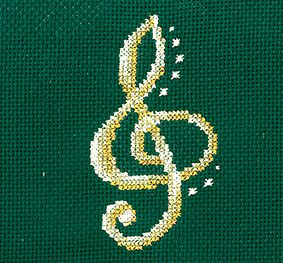 Набор для вышивания Сделай своими руками "Золотые украшения.Скрипичный ключ" З-29