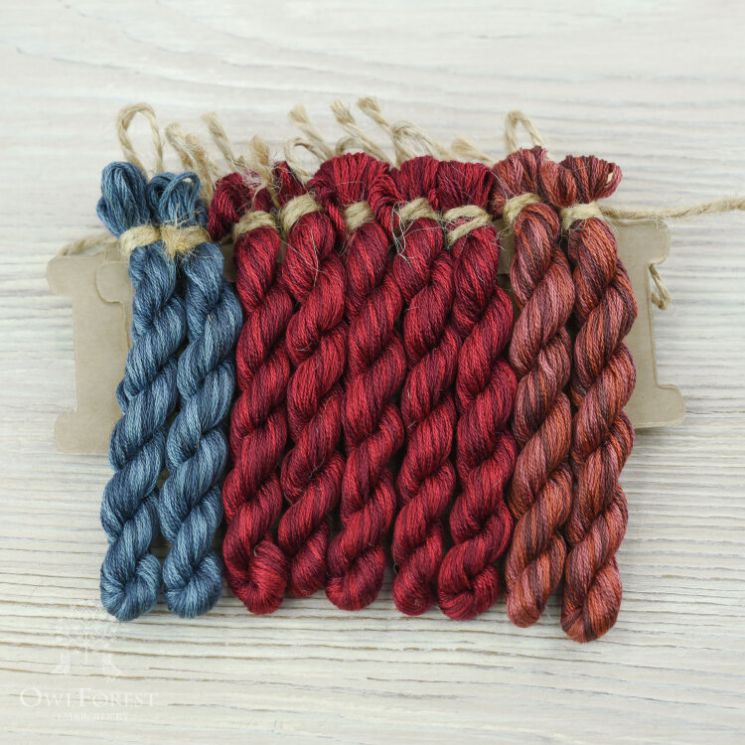 НМул-СКр86-3362 Набор ниток OwlForest для схемы «Северный край» (DMC) 36 каунт в 2 нити