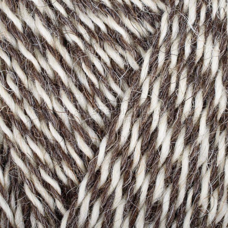 Пряжа ПЕХОРКА Овечья шерсть // 027 // 732 М // Черно-белый меланж