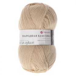 Пряжа ПЕХОРКА Народная классика // 106 // 419 // Светлое шампанское
