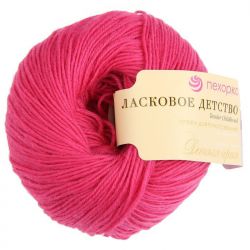 Пряжа ПЕХОРКА Ласковое детство // 070 // 439 // Малиновый