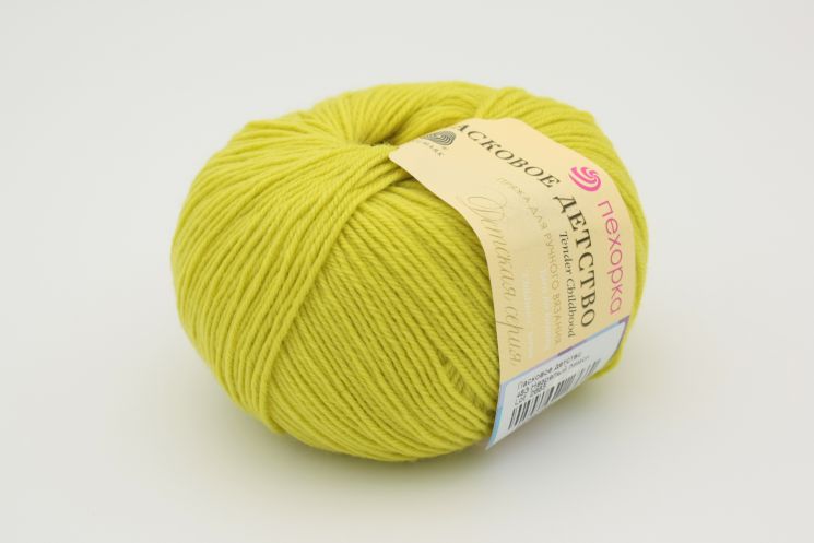 Пряжа ПЕХОРКА Ласковое детство // 070 // 483 // Незрелый лимон