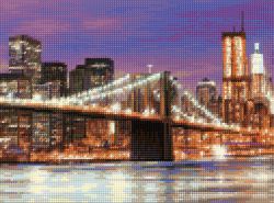 БСА3-154 Алмазная мозаика ТМ Наследие "Ночной городской пейзаж"