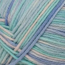 Пряжа ПЕХОРКА Элегантная // 042 // 559М // мята/голубой принт