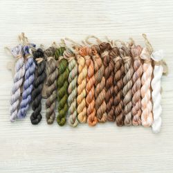 НМул-Сов-3401 Набор ниток OwlForest для схемы «100 сов» (DMC) 40 каунт в 1 нить