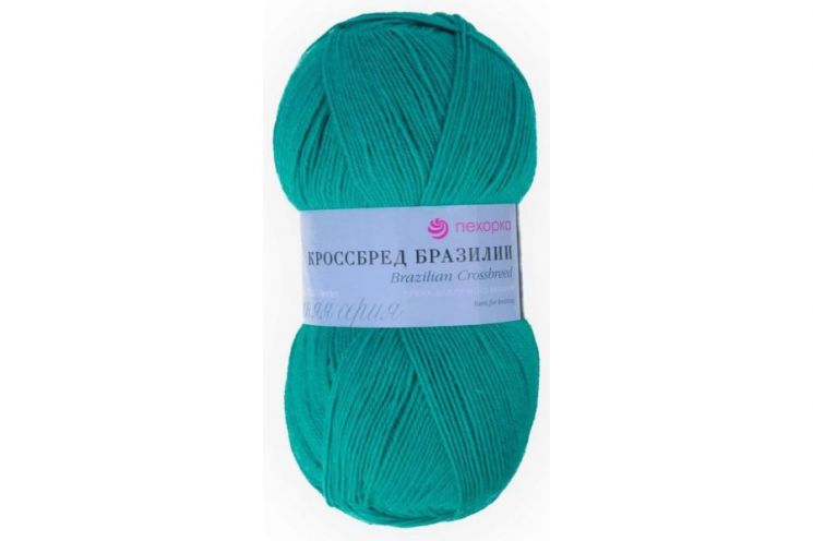 Пряжа ПЕХОРКА Кроссбред Бразилии // 020 // 335 // Изумруд