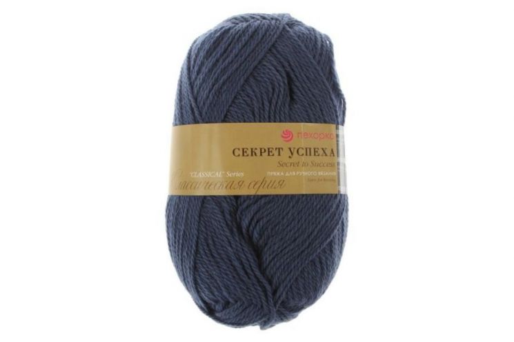 Пряжа ПЕХОРКА Секрет успеха // 031 // 156 // Индиго