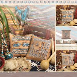 0159-ИМ3-СБ Буклет на пружине со схемами для вышивания Owlforest «Индейские мотивы» 3 цвета