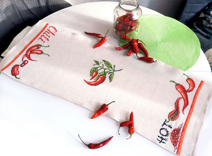 21.003.10 Набор для вышивания скатерти Марья Искусница "Чили"