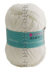 Пряжа ПЕХОРКА Нежная // 054 // 01 // Белый