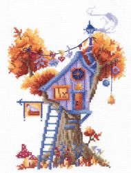 Д-20 Набор для вышивания Сделай Своими Руками "Дома на деревьях. Загадочный"