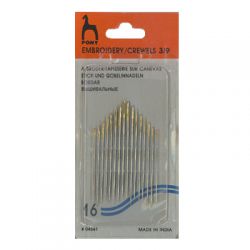 PONY Иглы для вышивания и шитья  № 3-9, 16 шт. 04561