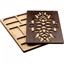 Органайзер для бисера с деревянной крышкой ВОЛШЕБНАЯ  СТРАНА FLZB-060 12*19.5см, 11 ячеек