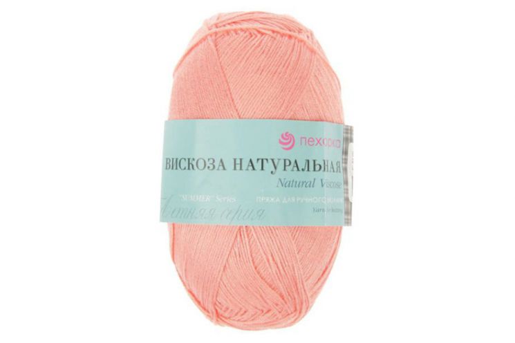 Пряжа ПЕХОРКА Вискоза натуральная // 010 // 283 // Лосось