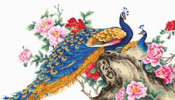 B460 Набор для вышивания Luca-S "Два павлина"