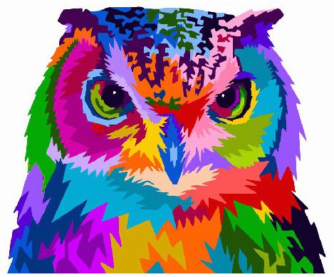 GX26721 Картина по номерам Paintboy "Радужная сова"