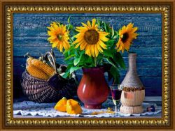 S-105 Алмазная мозаика DIY "Натюрморт с кукурузой" 