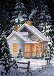 Ag 543 Алмазная мозаика Гранни "Зимний уют"