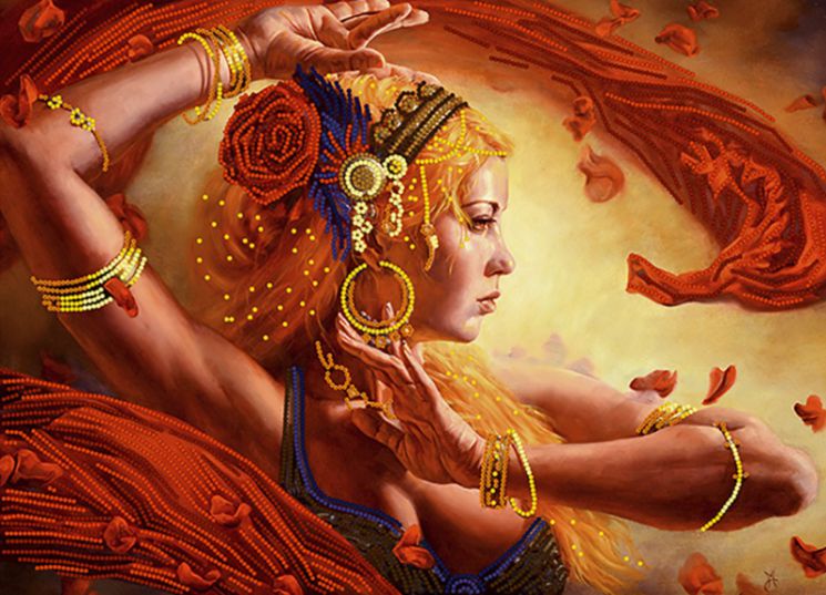 КБ-305 Схема для вышивания бисером ТМ Наследие "Танец огня"