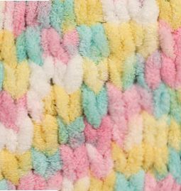 5862 Пряжа PUFFY COLOR - лимон/розовый/мята