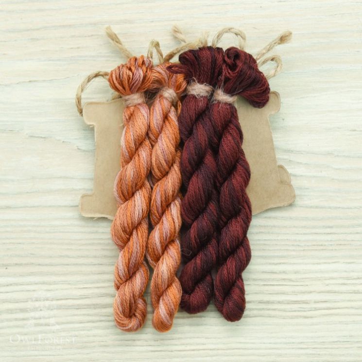 НМул-МГ74-1-3282 Набор ниток OwlForest для схемы «Вышивальная буквица» (DMC)