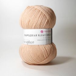 Пряжа ПЕХОРКА Народная классика // 106 // 72 // Светлый персик