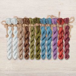 НМул-ЗЗ050-3322 Набор ниток OwlForest для схемы «Зимушка-зима» (DMC) 32, 36 каунт в 2 нити