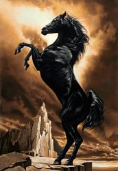 Ag 556 Алмазная мозаика Гранни "Могучий конь"