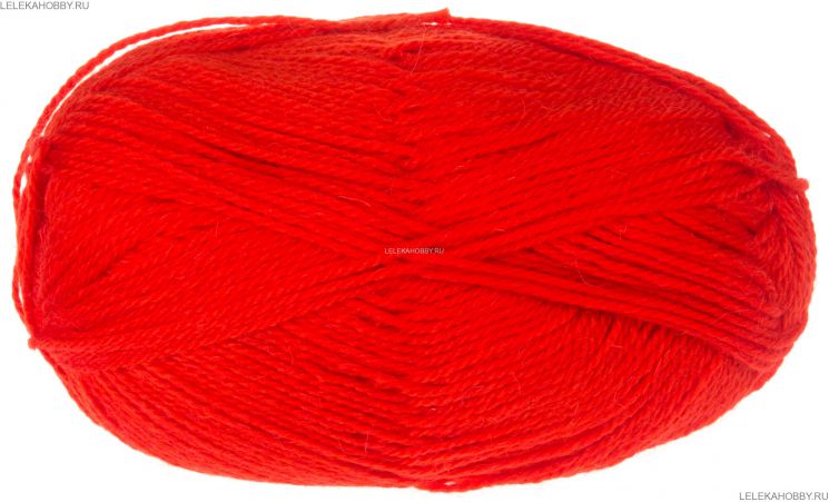 Пряжа ПЕХОРКА Конкурентная // 019 // 88 // Красный мак