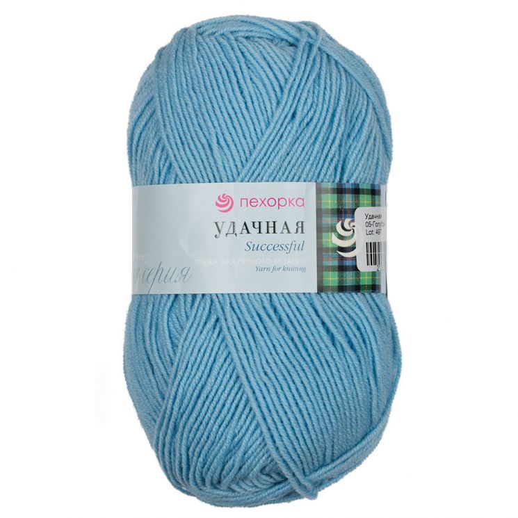 Пряжа ПЕХОРКА Удачная // 078 // 05 // Голубой
