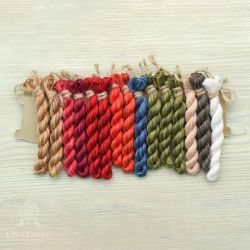 НМул-НС-2322 Набор ниток OwlForest для схемы «Новогодний семплер» (ПНК) 28, 32 каунт в 2 нити