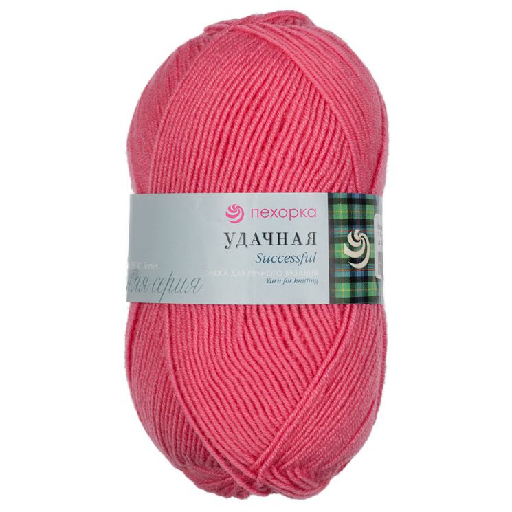 Пряжа ПЕХОРКА Удачная // 078 // 11 // Ярко-розовый