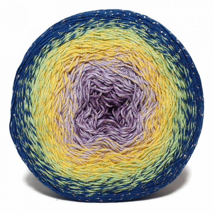 Пряжа Flowers Moonlight 3257 Синий/салатовый/желтый/сиреневый