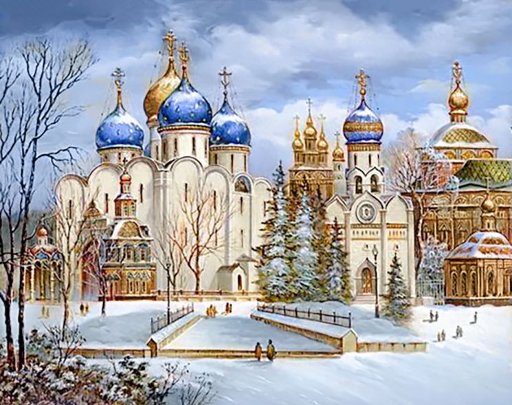 Ag 088 Алмазная мозаика Гранни "Троице-Сергиева Лавра"