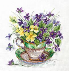 04.005.25 Набор для вышивания Марья Искусница "Калужница и фиалки"